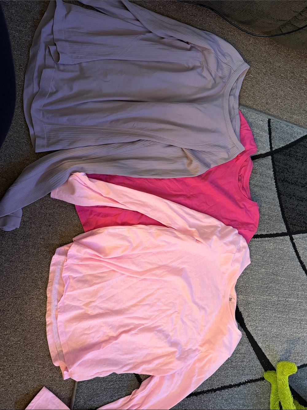 Girls Long Sleeve Pink Crewneck Top